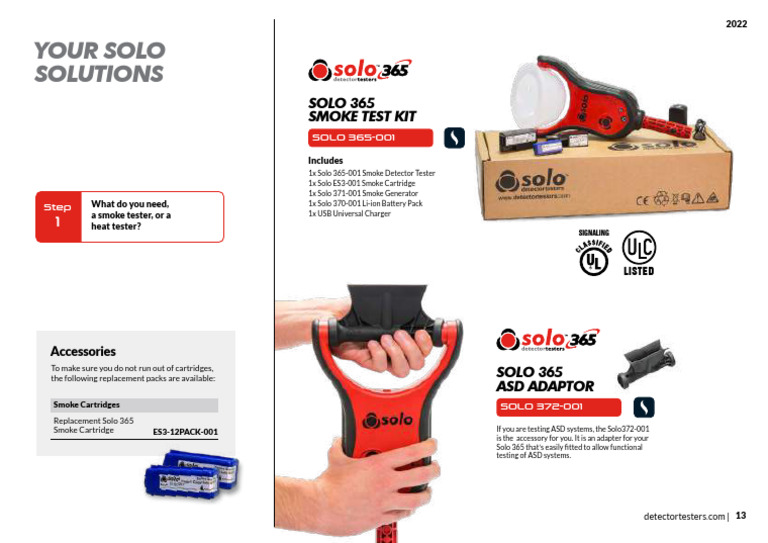 Solo 365 Smoke Detector Test Kit | PDF