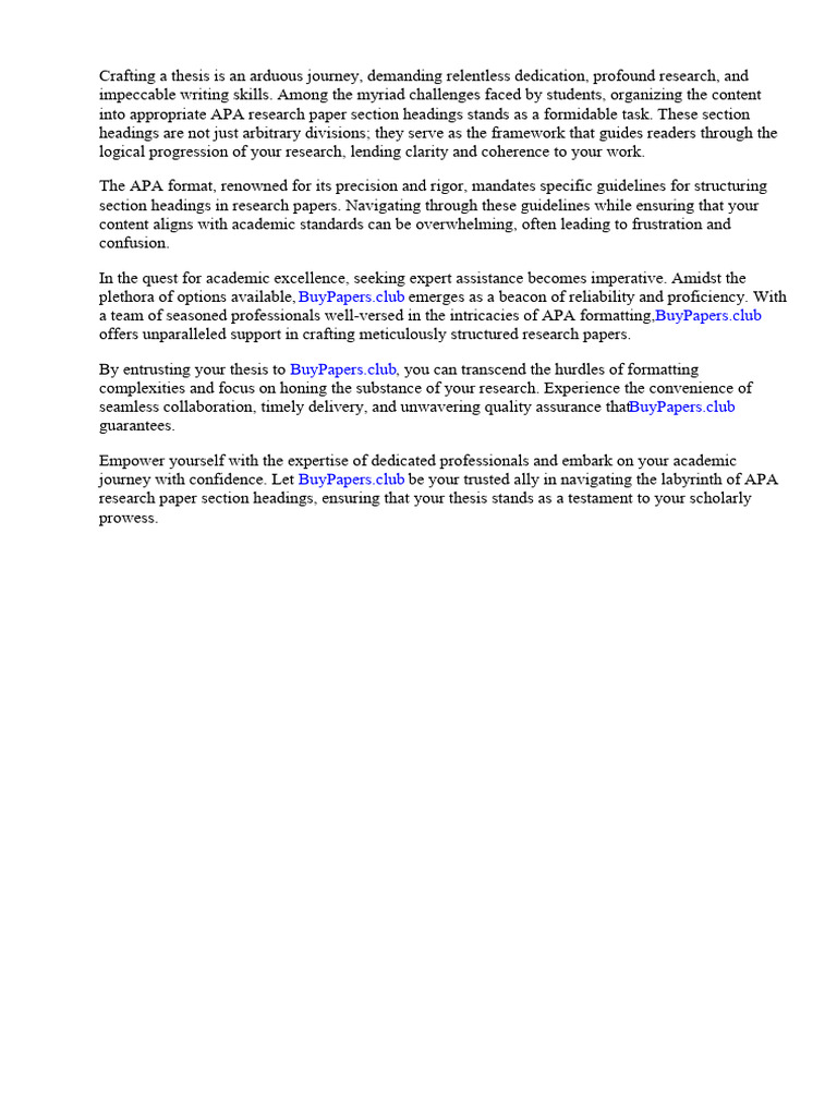 Apa Research Paper Section Headings | PDF | Apa Style | American ...