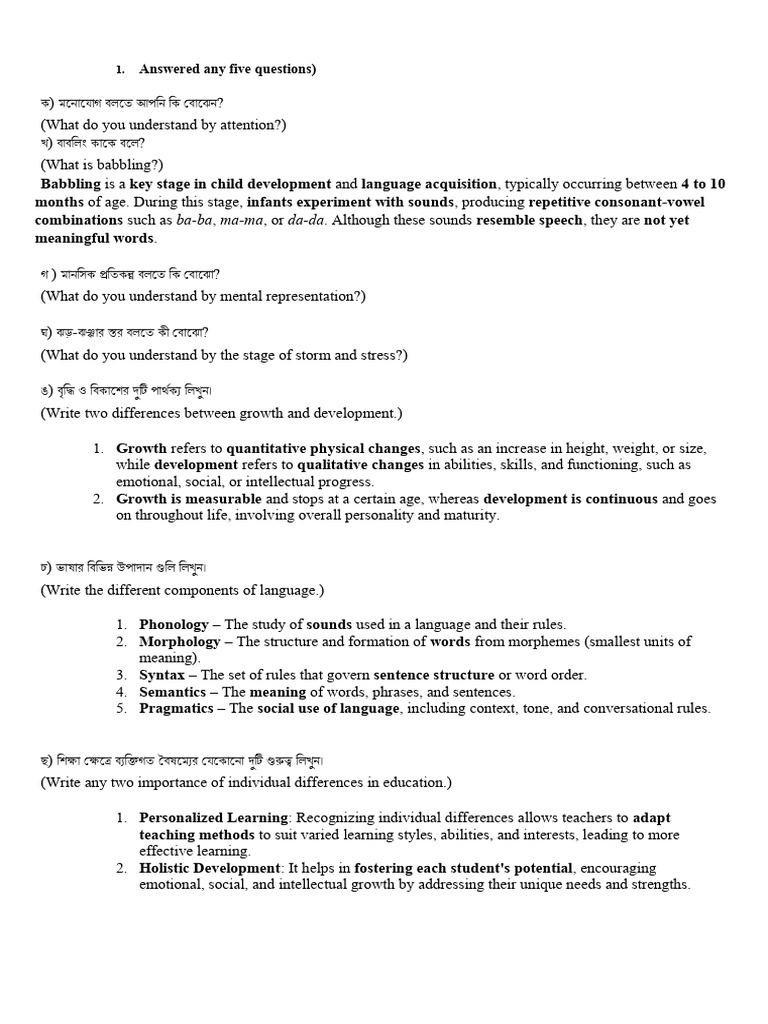 Childhood And Growing Up 1st Half Pdf Thought Psychology