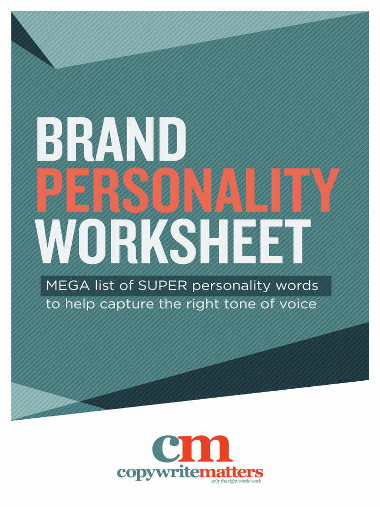 Brand Personality Worksheet | PDF | Brand