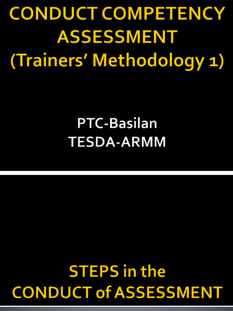 TESDA Competency Assessment Process | PDF | Educational Assessment