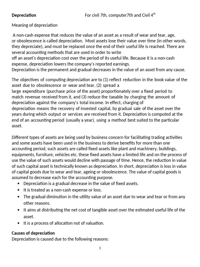 Understanding Depreciation in Accounting | PDF | Depreciation | Book Value