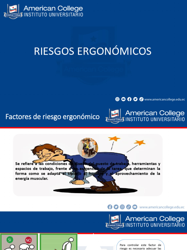 Ejemplos de Riesgos Ergonómicos | PDF | Dolor lumbar | Enfermedades y ...