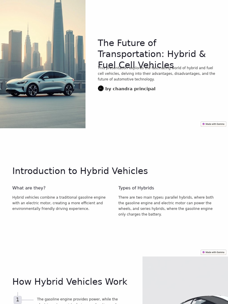 The Future of Transportation Hybrid and Fuel Cell Vehicles | PDF ...