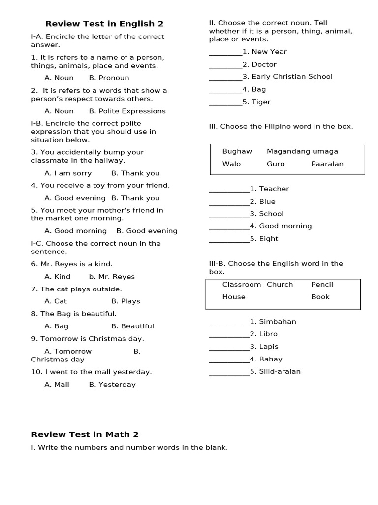 Grade 2 Daily Language Review Test | PDF | Language Mechanics | Linguistics