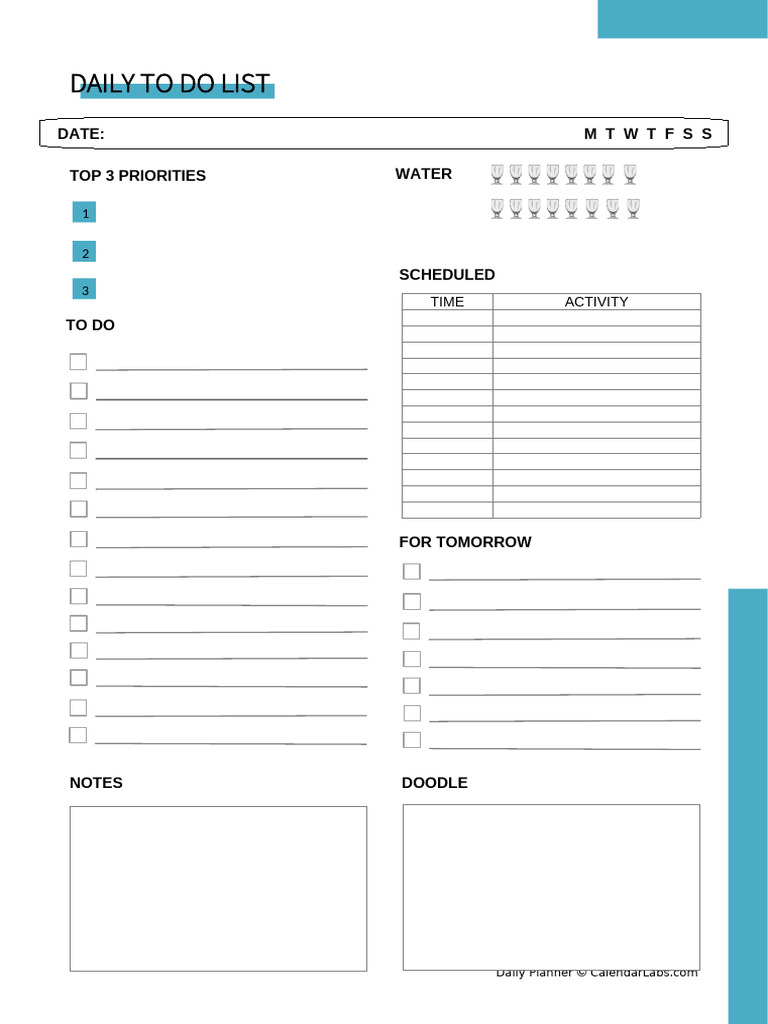 Daily To-Do List Planner PDF | PDF