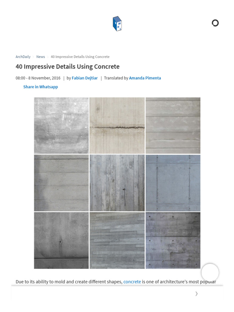 40 Unique Concrete Design Details | PDF