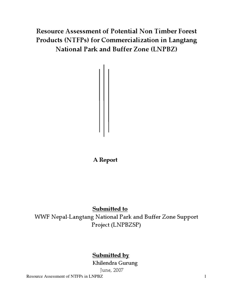 NTFP Commercialization in LNPBZ | PDF | Sustainability | Sampling ...
