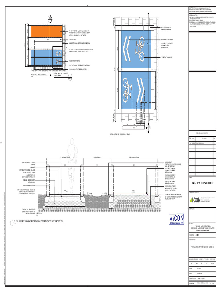 Cycle and Jogging Track Specifications | PDF | Building Technology ...