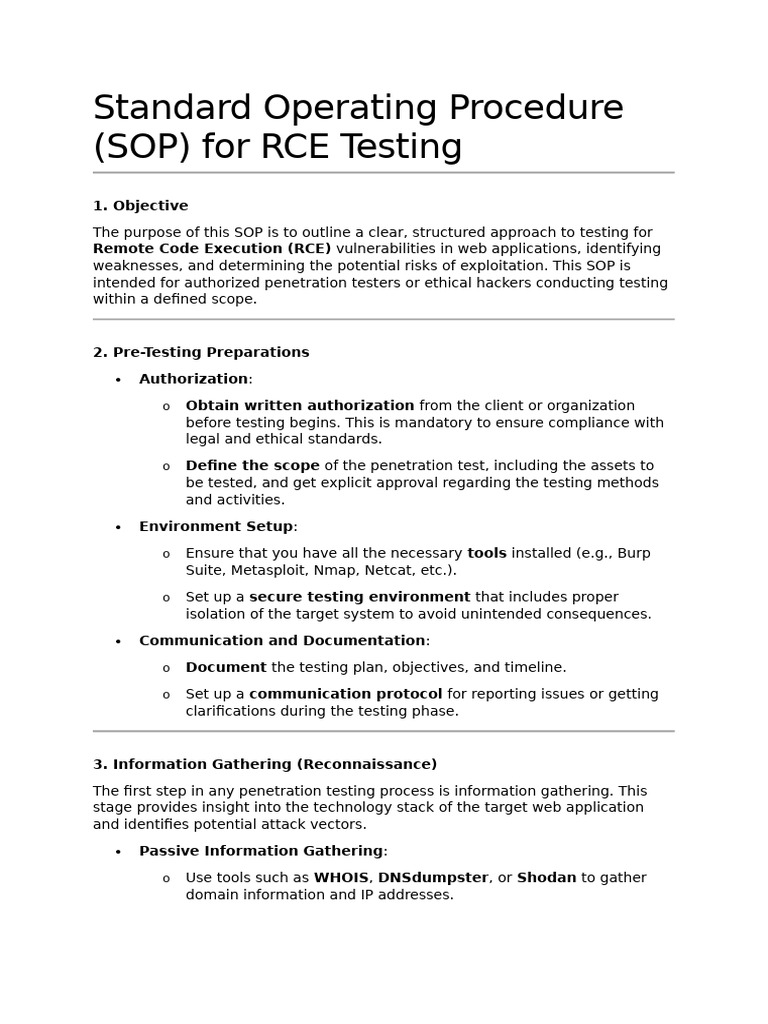 SOP - Remote Code Execution | PDF | Php | Java Script