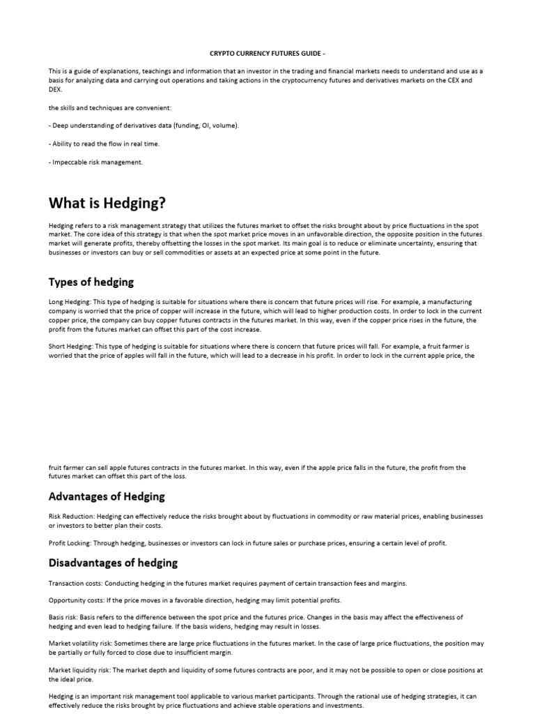 CoinGlass Learning - Crypto Futures Guide | PDF | Futures Contract | Hedge  (Finance)