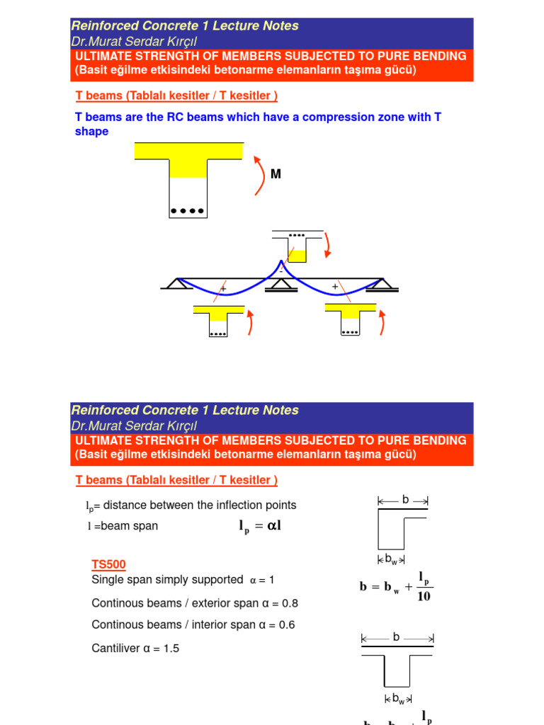 T Beam Design and Strength Analysis | PDF | Beam (Structure ...