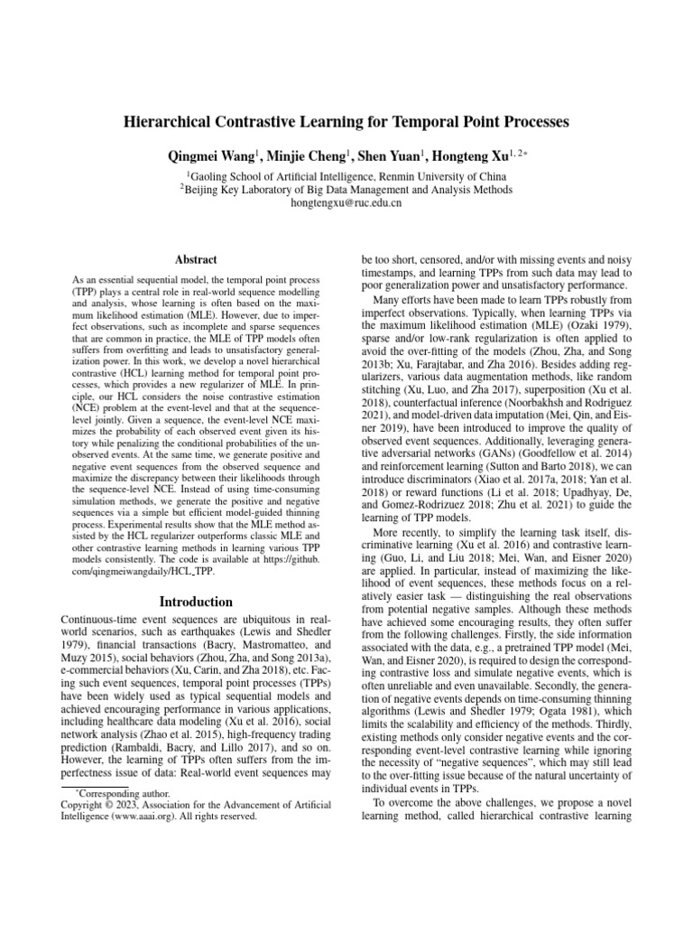 HCL For Temporal Point Process | PDF | Trans Pacific Partnership ...