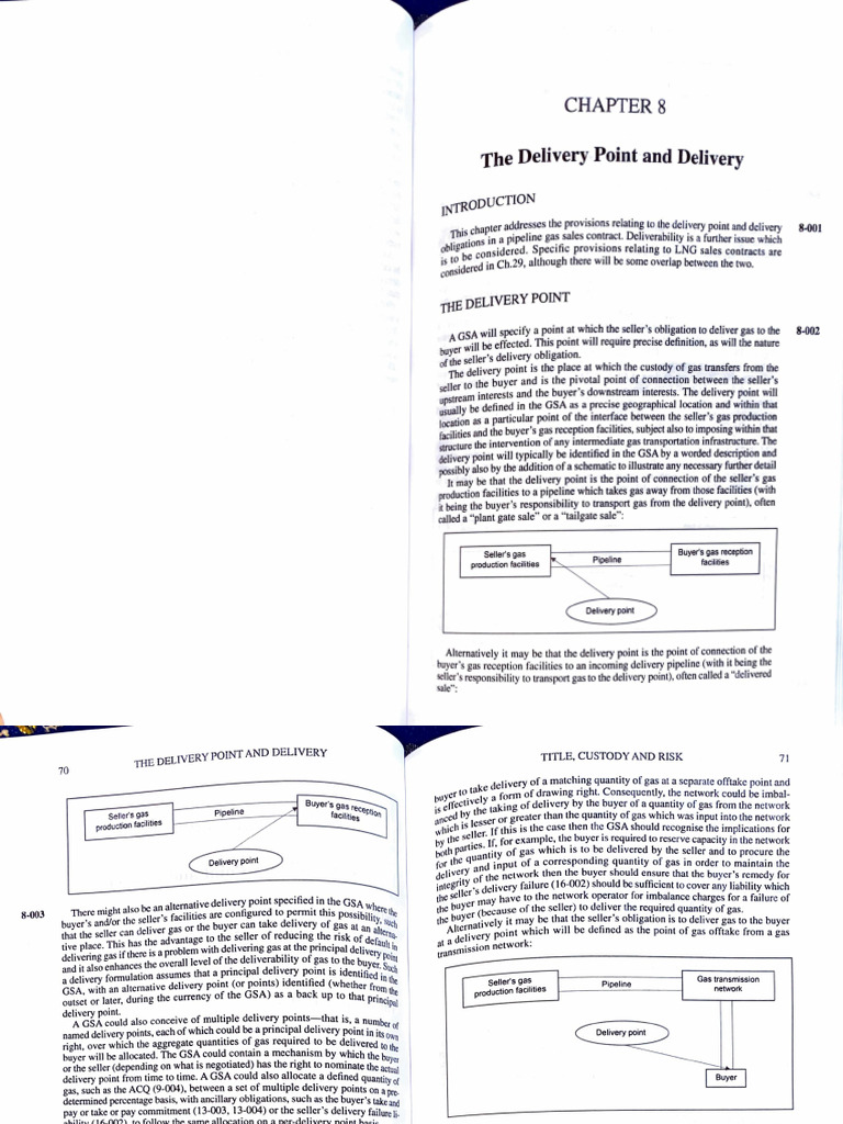 Chap 8 - Delivery Point and Delivery | PDF | Procurement | Natural Gas