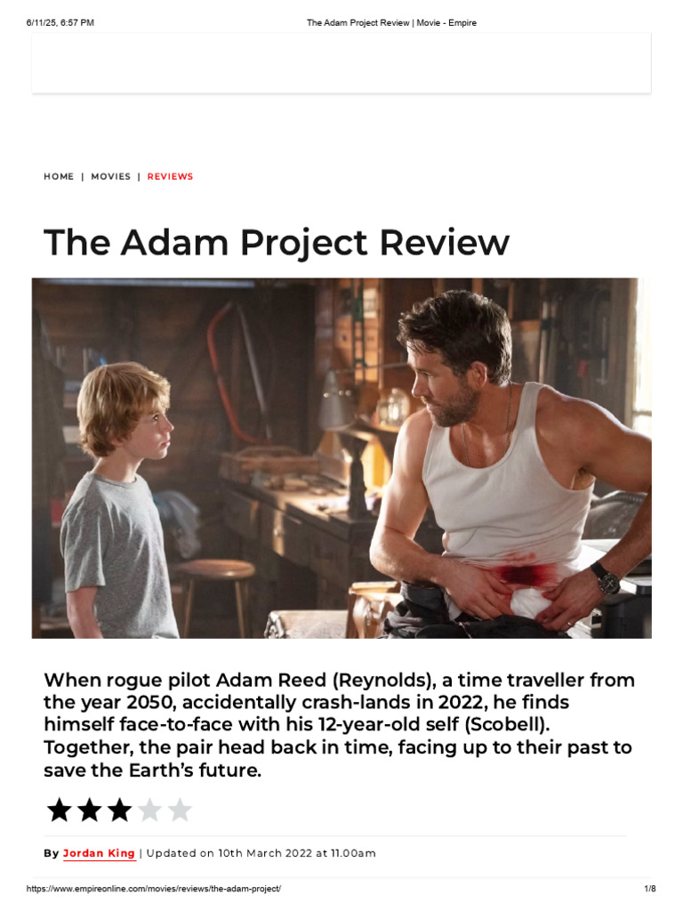 The Adam Project: A Time-Traveling Adventure | PDF