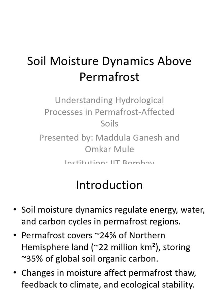Soil Moisture Dynamics Permafrost Presentation | PDF