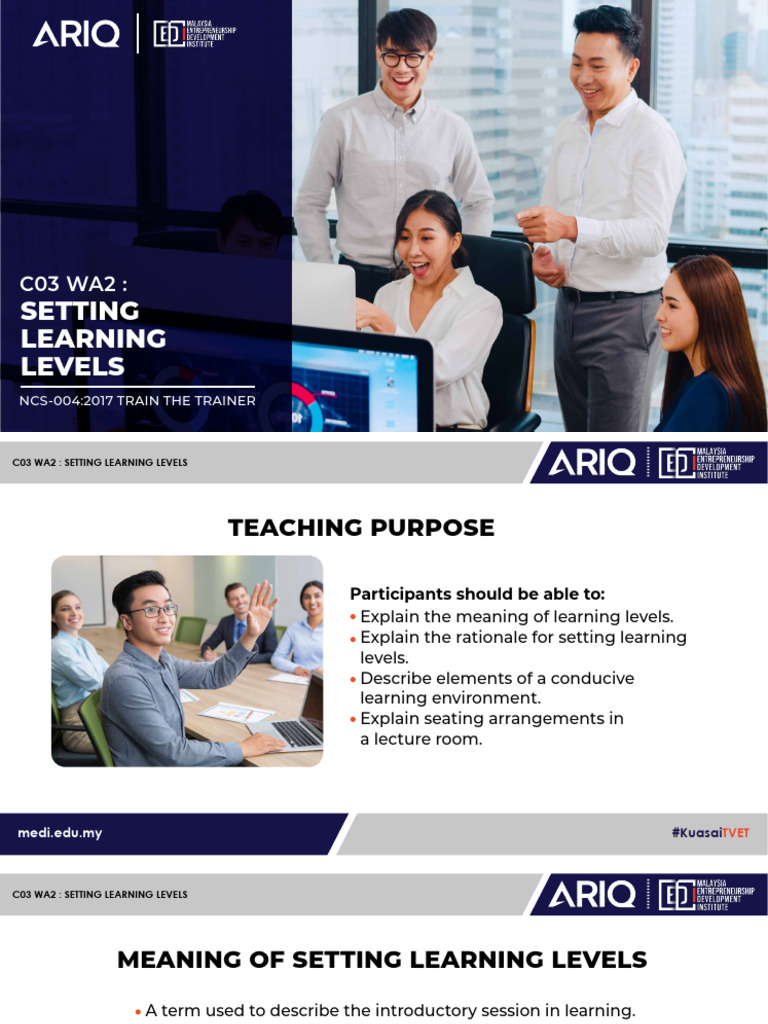 C03 WA2 Setting Learning Levels | PDF | Learning | Classroom