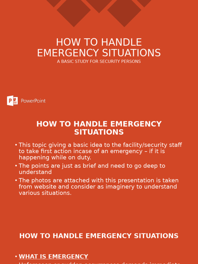 Emergency Response Guidelines for Security | PDF | Emergency | Elevator