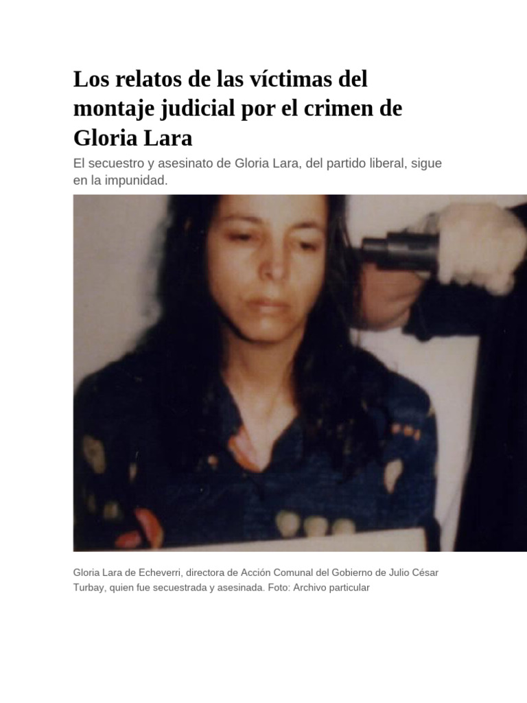 Impunidad y montaje judicial en caso Lara | PDF | Secuestro | Tortura