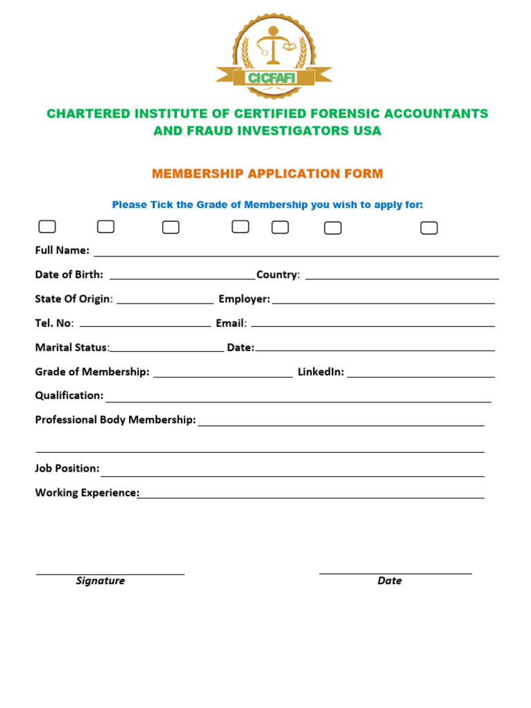 Cicfafi Application Form | PDF