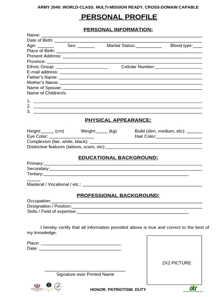 Personal Profile | PDF