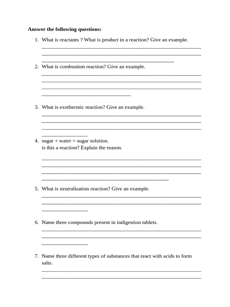 Answer The Following Questions | PDF