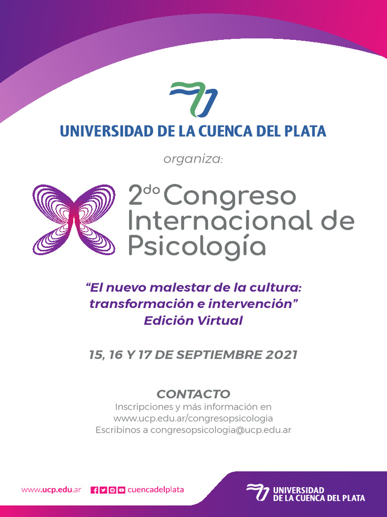 Congreso Internacional de Psicología 2021 | PDF | Sicología | Psicoterapia