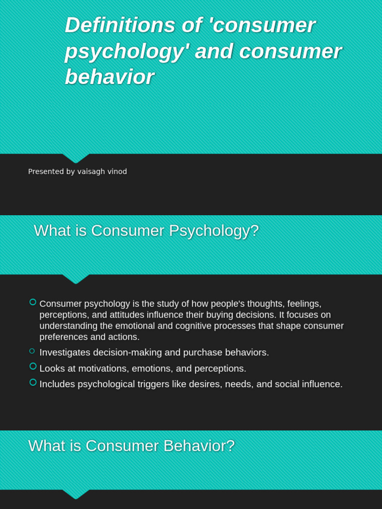 Consumer Psychology and Behavior Explained | PDF