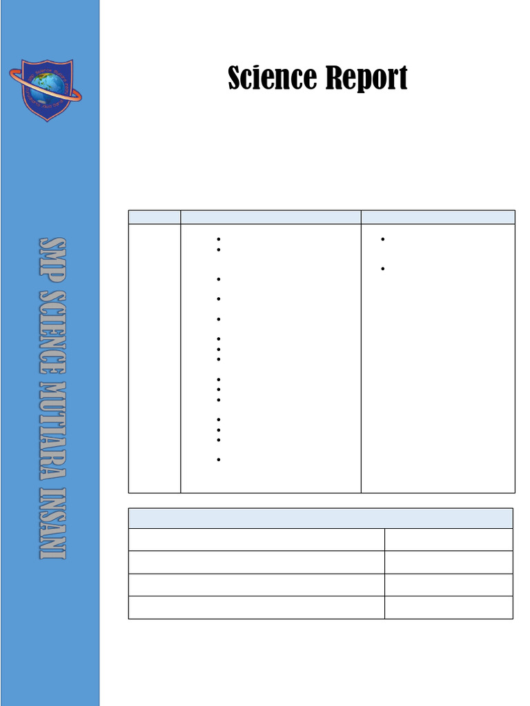Science Report for Grade IX Students | PDF | Science | Matter