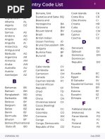 UN/LOCODE List by Country 2023-1 | PDF | Encodings