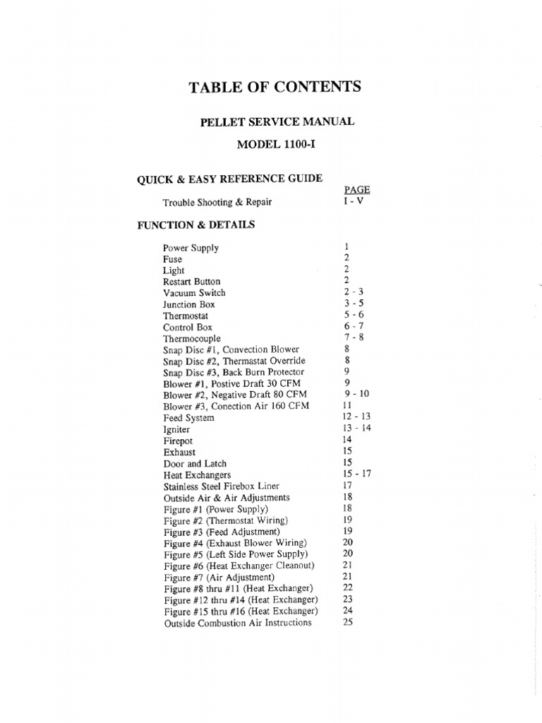Quadrafire 1100 Insert Technical Service Manual
