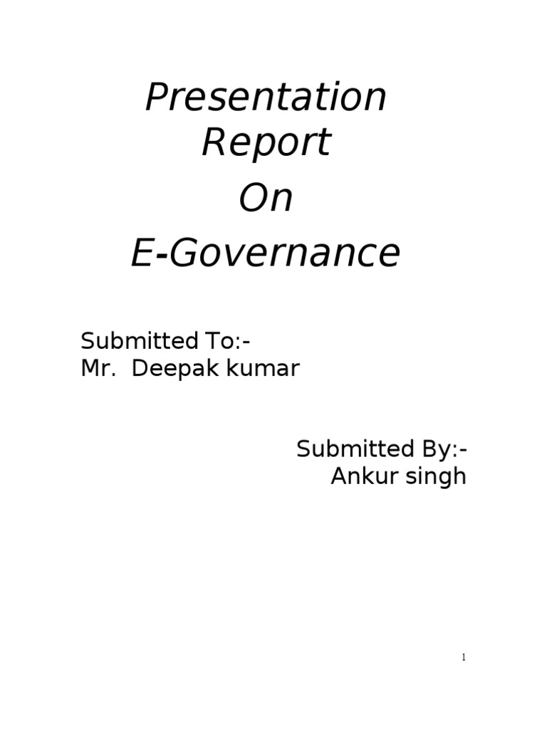 E-Governance: Enhancing Citizen Services | PDF | E Government | Governance