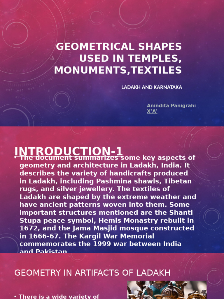 Geometry in Ladakh and Karnataka Textiles | PDF