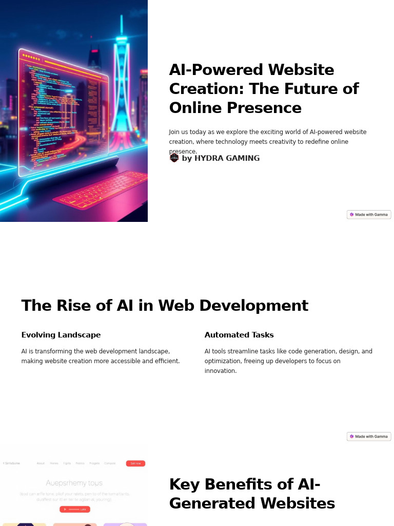 AI Powered Website Creation The Future of Online Presence | PDF ...