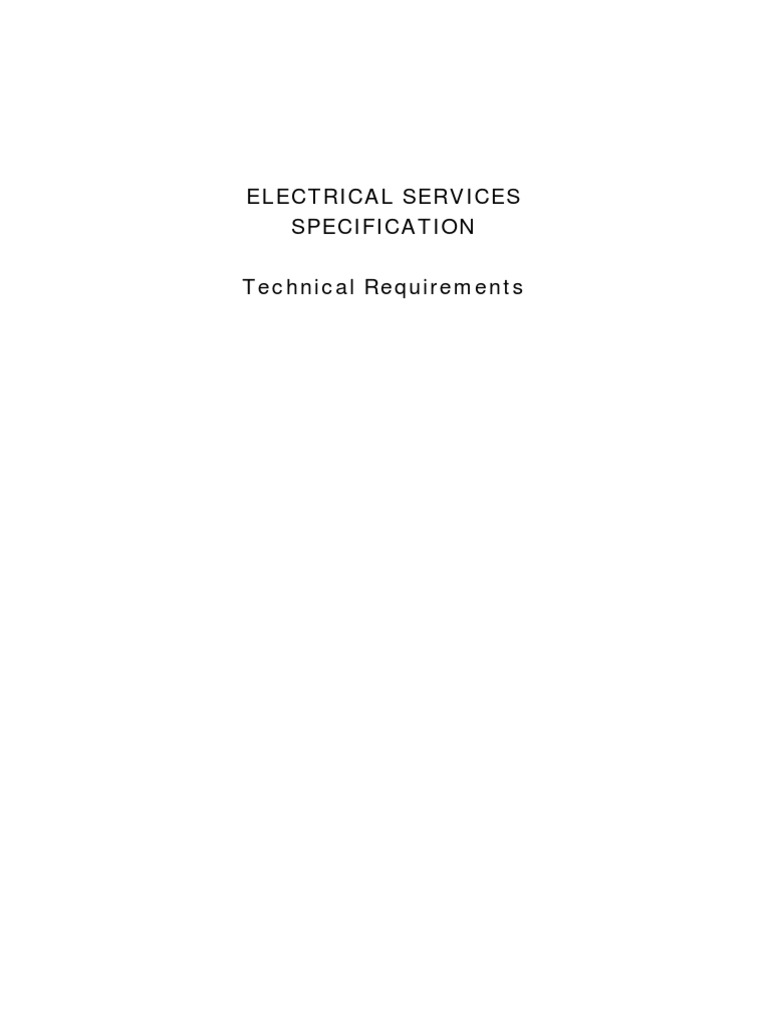 Electrical Services Specification Guide | PDF | Transformer | Fuse ...