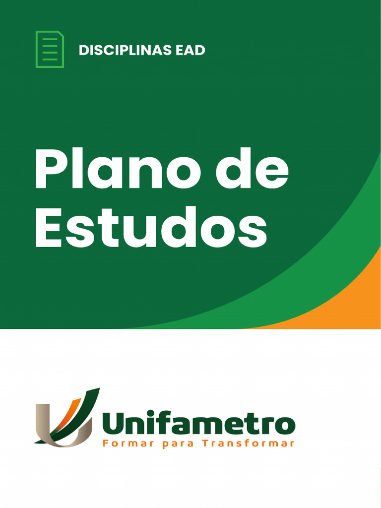 Plano de Estudos EaD Unifametro | PDF | Educação à distância | Aprendizado
