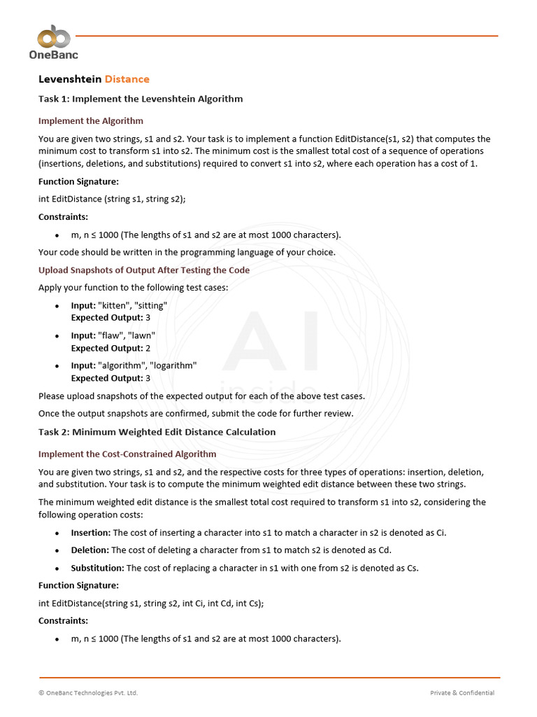 Levenshtein Distance Implementation Guide | PDF | Mathematical Logic ...