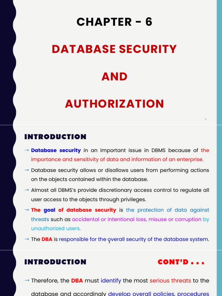 Database Security and Authorization Overview | PDF | Databases ...