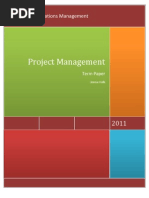 Project Management Term Paper