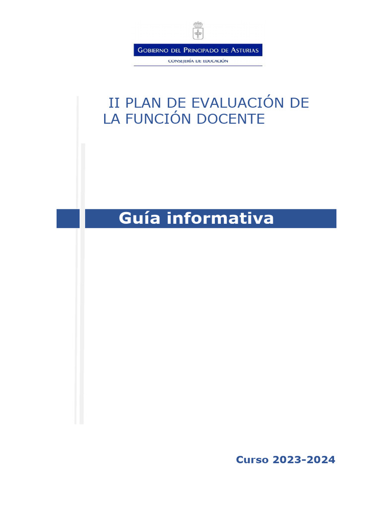 Evaluación de la Función Docente 2023-2024 | PDF | Maestros | Comisión ...