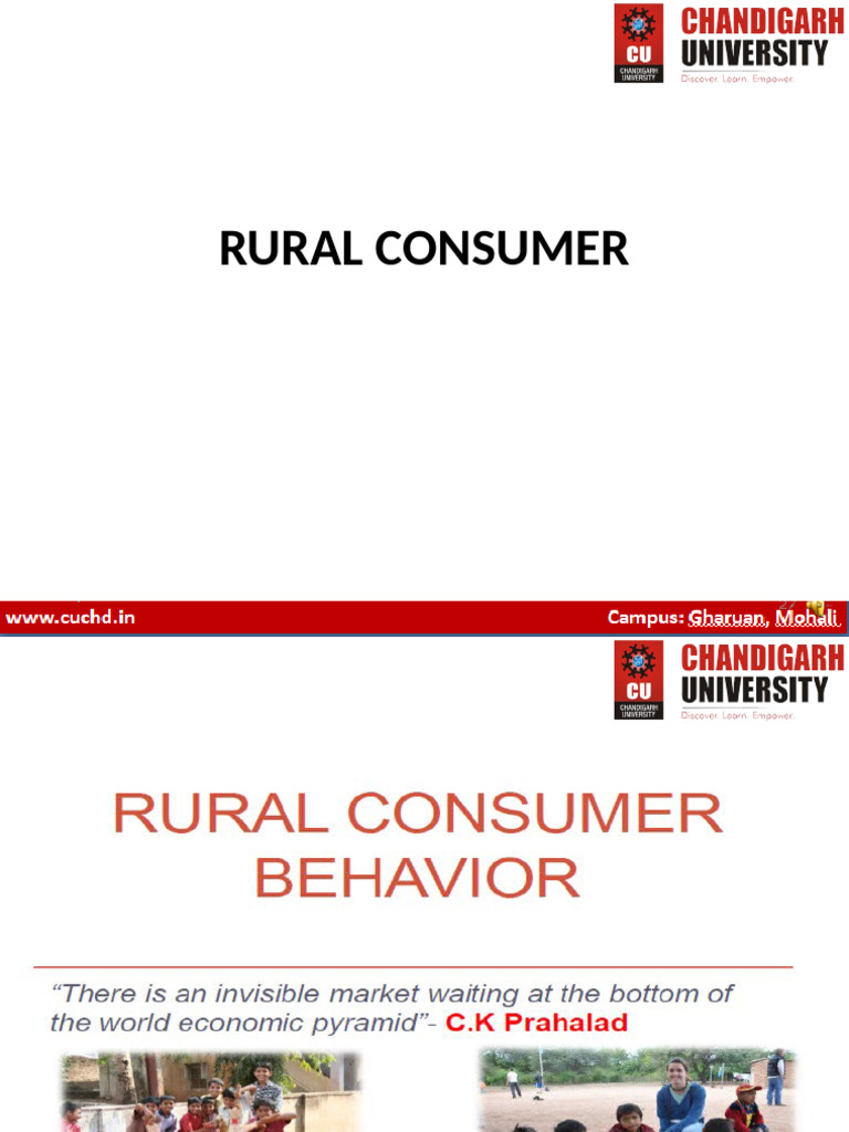 Lecture 7 Consumer Behaviour in Rural Market | PDF | Marketing ...