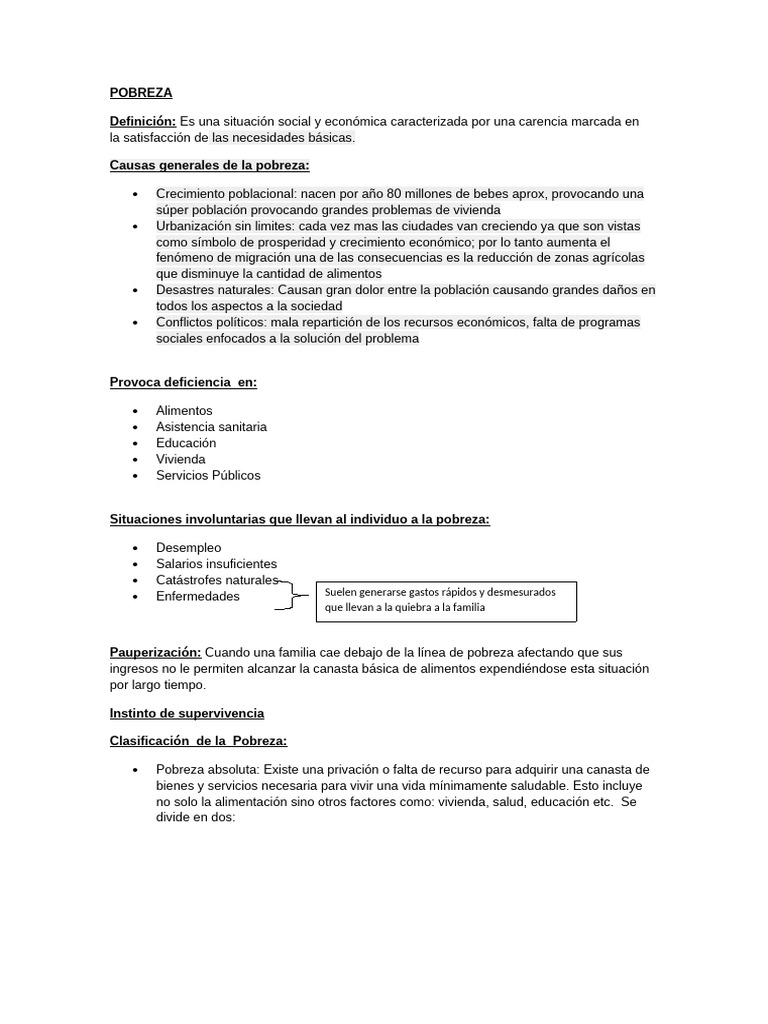 Causas y Consecuencias de la Pobreza | PDF | Pobreza | Pobreza e indigencia