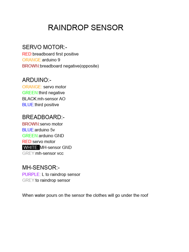 Raindrop Sensor | PDF