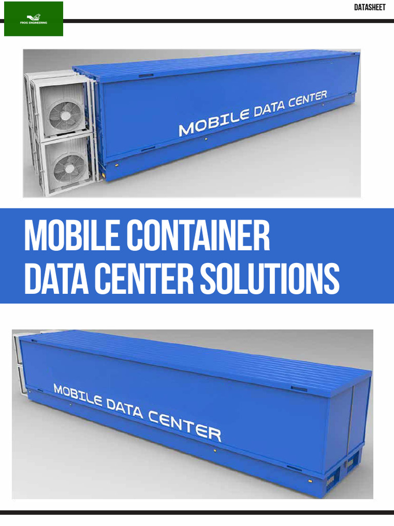 FROG Mobile Container Data Center Solutions 1 | PDF | Data Center ...