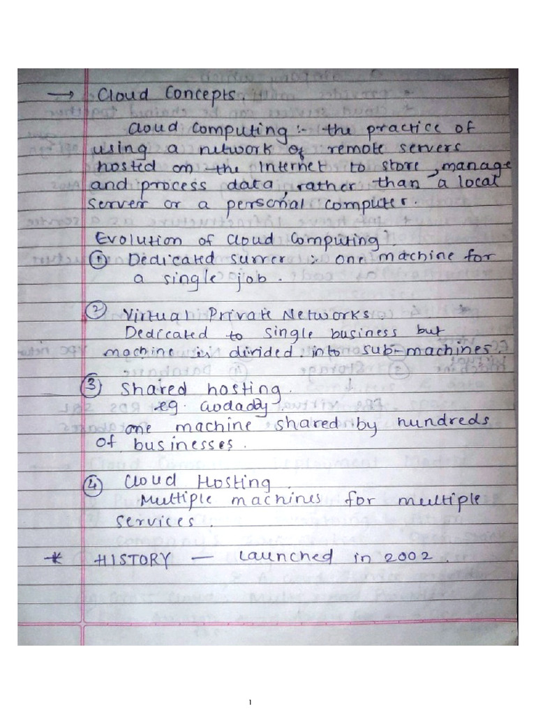 AWS Fundamentals Handwritten | PDF