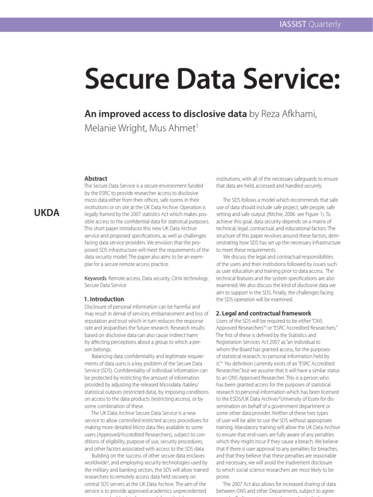 Secure Data Access for Researchers | PDF | Computer Network | Server ...