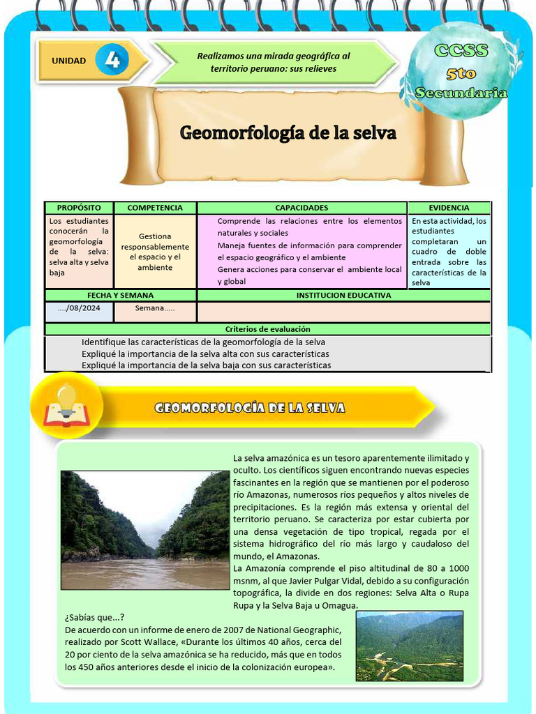 Geomorfología de la Selva Peruana | PDF | Deforestación | Perú