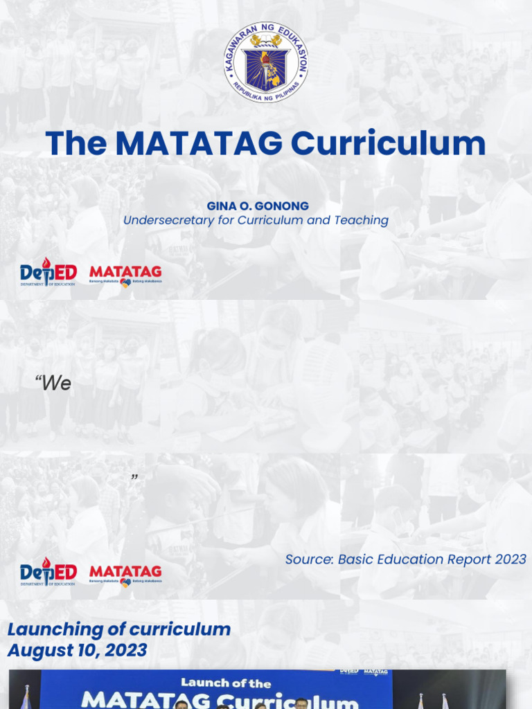 MATATAG Curriculum Overview 2023 | PDF | Curriculum | Literacy