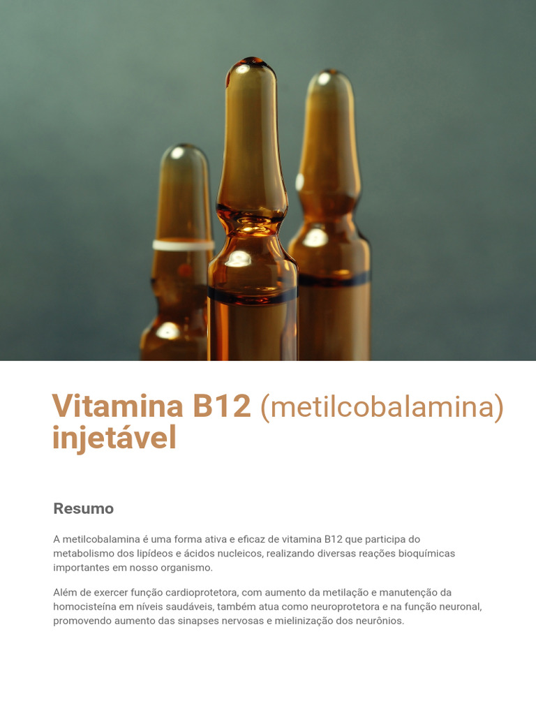 Vitamina B12 Injetavel | PDF | Vitamina B12 | Vitamina