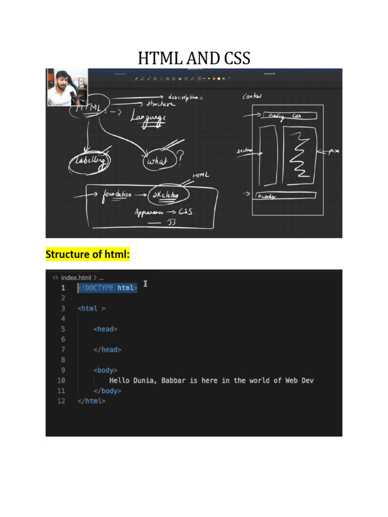 HTML and Css by Aryan Sharma | PDF